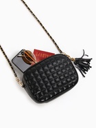 Сумка женская кросс-боди на молнии, 21×7×14 см, в клетку, чёрная - Фото 11