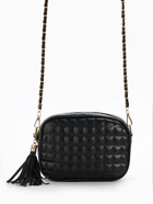 Сумка женская кросс-боди на молнии, 21×7×14 см, в клетку, чёрная - Фото 5