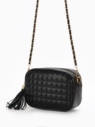 Сумка женская кросс-боди на молнии, 21×7×14 см, в клетку, чёрная - Фото 6