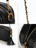 Сумка женская кросс-боди на молнии, 21×7×14 см, в клетку, чёрная - Фото 8