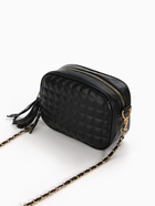 Сумка женская кросс-боди на молнии, 21×7×14 см, в клетку, чёрная - Фото 4