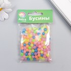 Набор бусин светящихся в темноте "Астра" 6 мм, 20 гр, разноцветный - фото 22556715