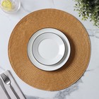 Салфетка сервировочная на стол Доляна «Лофт», d=38 см, песочная - Фото 2