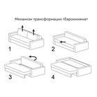 Диван Оскар (независимые пружины) П1, (Еврокнижка), велюр магнетика 03 С/М 1500х2000 - Фото 5