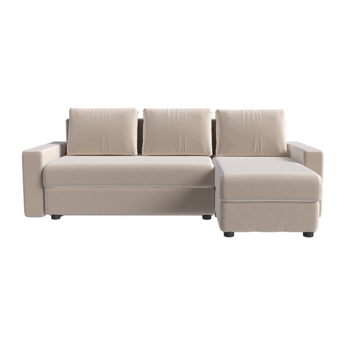 Диван угловой «Оскар», независимые пружины, тик - так, цвет монако 01 бежевый