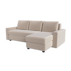 Диван угловой Оскар (независимые пружины) П1 велюр Эффект 16 - фото 13207376