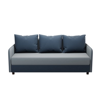 Диван прямой «НЕО 2», независимые пружины, 1400×1900 мм, цвет allince 993 светло - серый/allince 797 синий