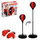 УЦЕНКА Набор для бокса «Профи 2», напольная груша с присоской, перчатки, 70-100 см - Фото 1