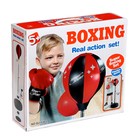 УЦЕНКА Набор для бокса «Профи 2», напольная груша с присоской, перчатки, 70-100 см - Фото 11