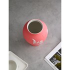 Ваза настольная "Шарм", 24см. бархат, розовая - фото 22524594