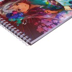 Скетчбук 190 х 190 мм, 40 листов на гребне "Девушка с зонтиком", твёрдая подложка, матовая ламинация, блок мелованная бумага 150 г/м2 - Фото 4