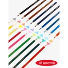 Карандаши цветные 18 цветов Гамма "Мультики" трехгранные, заточенные, картонная упаковка, европодвес (290122_18) - фото 7294220