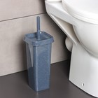 Комплект для туалета: ёршик с подставкой Spin&Clean STONE, темный камень - фото 10924027