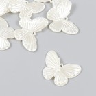 Декор для творчества пластик "Бабочки жемчужные" набор 10 шт 4,1х4,1 см - Фото 2