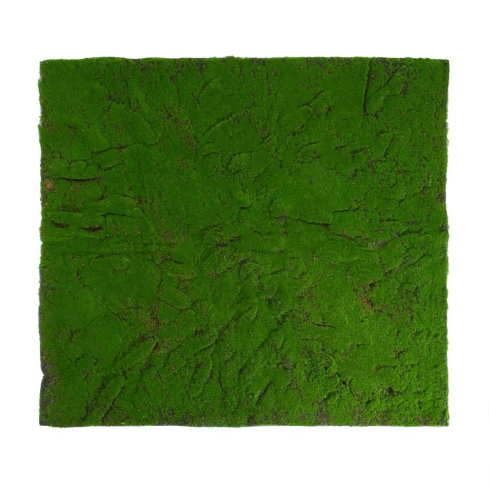 Мох искусственный, декоративный, полотно 1 × 1 м, рельефный, горный, зелёный