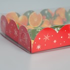 Коробка для кондитерских изделий с PVC крышкой «Мандарины», 10.5 × 21 × 3 см - Фото 3