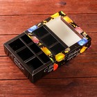 Коробка под 9 конфет с обечайкой "Праздничные шары", 13,7 х 13,7 х 3,5 см (комплект 5 шт) - фото 24292647