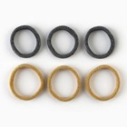 Резинки для волос новогодние «Время мечтать», набор 6 шт, d = 4 см - Фото 3