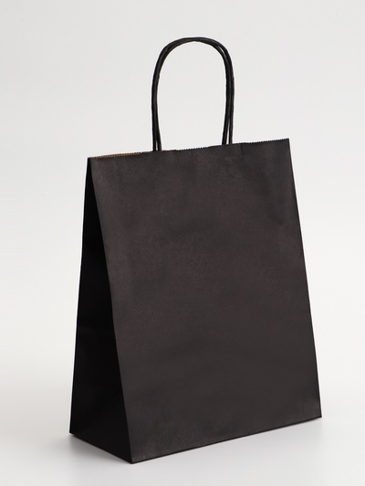 Пакет крафт «Радуга», чёрный, 22×12×25 см, 150 г/м²