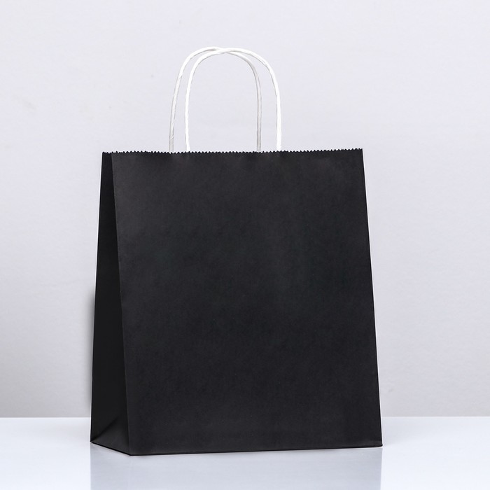 Пакет крафт "Радуга", чёрный, 22 х 12 х 25 см, 150 г/м2 - Фото 1