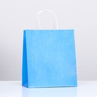Пакет крафт "Радуга", синий, 22 х 12 х 25 см, 150 г/м2 - фото 7134116