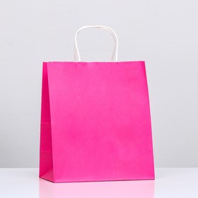 Пакет крафт «Радуга», розовый, 22 х 12 х 25 см, 150 г/м2, 1 шт