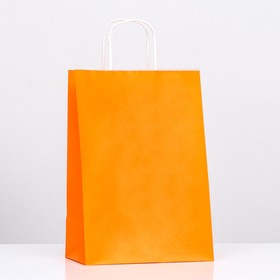Пакет крафт "Радуга", оранжевый, 22 х 13 х 32 см, 80 г/м2