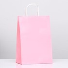Пакет крафт «Радуга», нежно-розовый, 22 х 13 х 32 см, 80 г/м2, 1 шт - фото 2268912