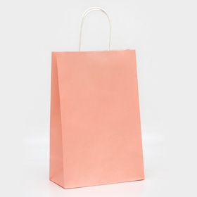 Пакет крафт «Радуга», нежно - розовый, 22?13?32 см, 80 г/м?, 1 шт. (комплект 2 шт)