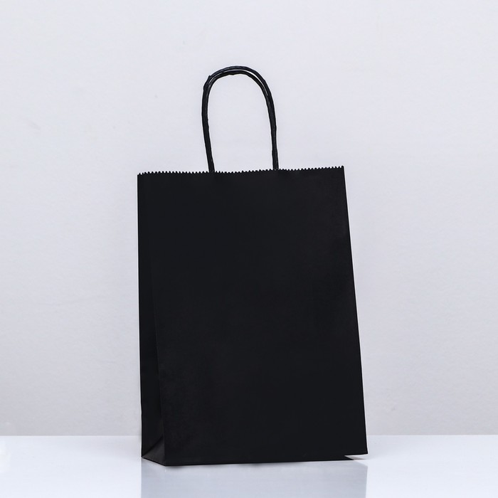 Пакет крафт «Радуга», чёрный, 18 х 8 х 25 см, 80 г/м2, 1 шт