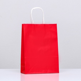 Пакет крафт «Радуга», красный, 18?8?25 см, 80 г/м?, 1 шт. (комплект 3 шт)
