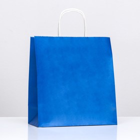 Пакет крафт "Радуга", синий, 25 х 12 х 27 см, 80 г/м2