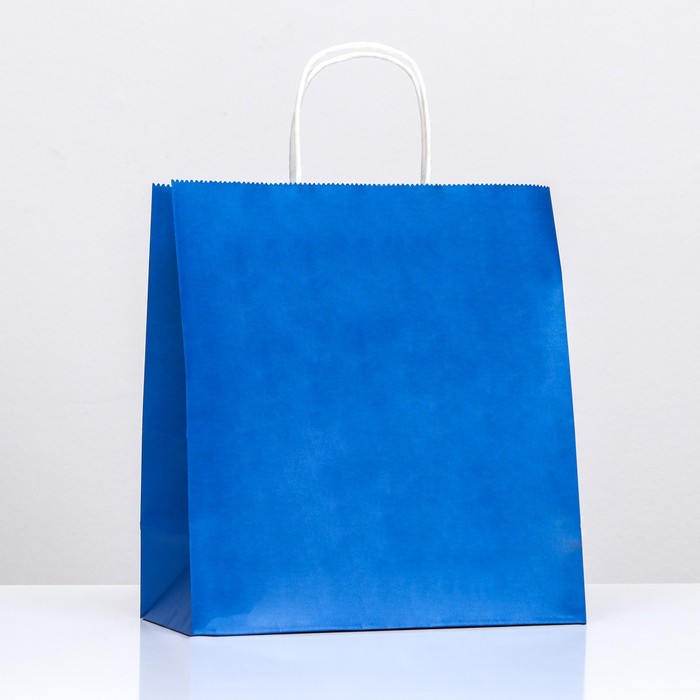Пакет крафт «Радуга», синий, 25 х 12 х 27 см, 80 г/м2, 1 шт - Фото 1