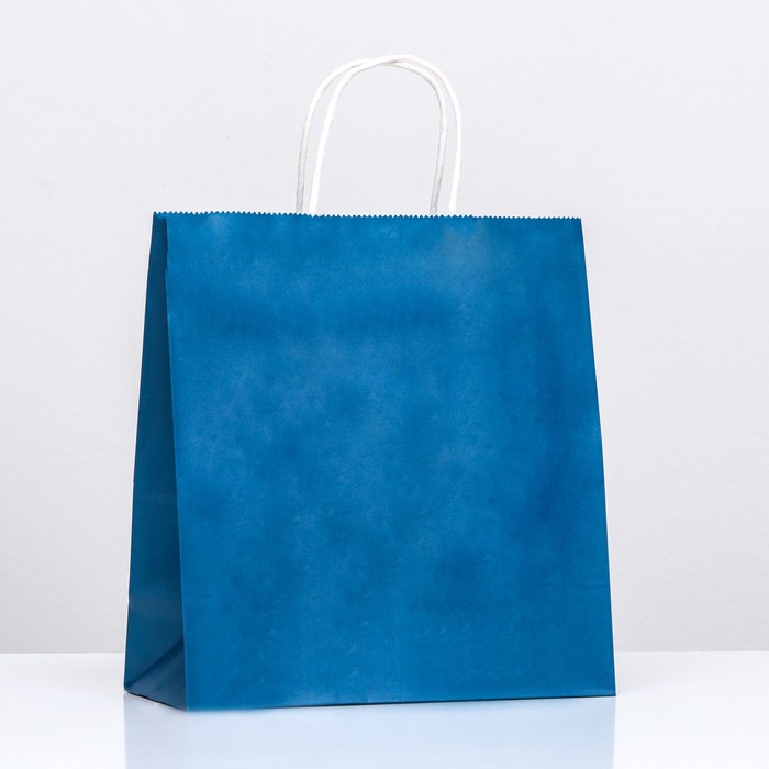 Пакет крафт «Радуга», васильковый, 25×12×27 см, 80 г/м², 1 шт. - Фото 1