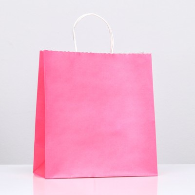 Пакет крафт «Радуга», розовый, 25 х 12 х 27 см, 80 г/м2, 1 шт