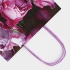 Пакет подарочный крафтовый «Розы», 25×22×11 см - Фото 3