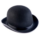 Шляпа котелок, фетр, черный, р. 56–58 - Фото 2