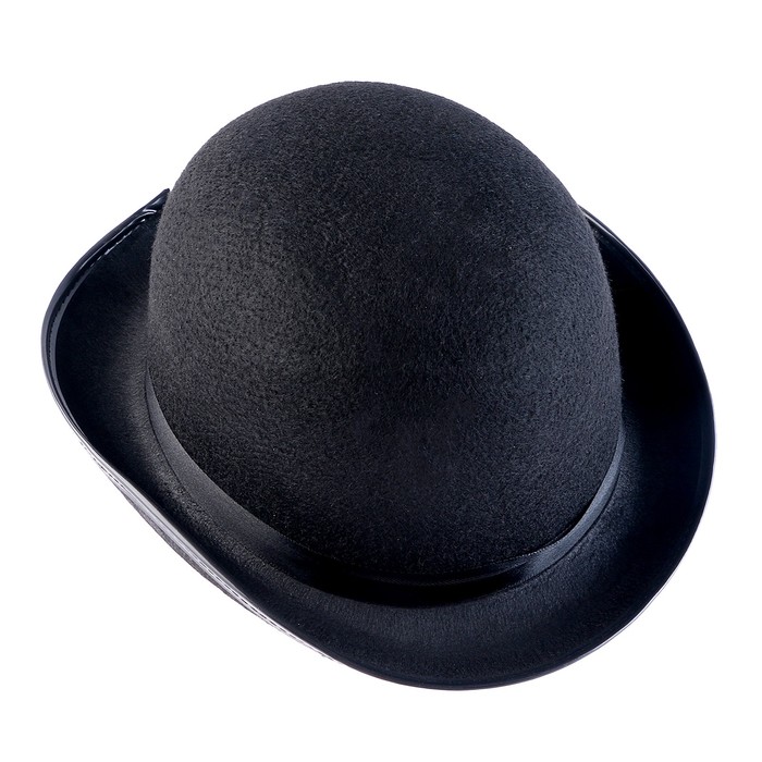 Шляпа котелок, фетр, черный, р-р 59