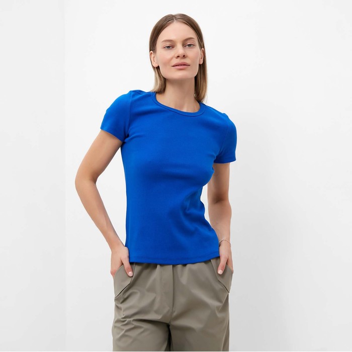 Футболка женская, цвет ярко-синий, размер M (44) - Фото 1