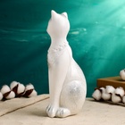 Фигурка гипс «Кот Фараон», белая в серебре, 28 см  (артикул 9866059)  большой выбор товаров оптом и в розницу по низким ценам с доставкой