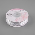 Лента фигурная «Ветви с цветами», 20 мм, 9±0.5 м, белая - Фото 2