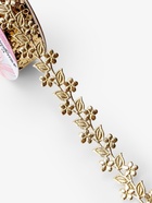 Лента фигурная «Ветви с цветами», 20 мм, 9±0.5 м, цвет золотой - Фото 2