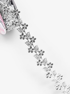 Лента фигурная «Ветви с цветами», 20 мм, 9±0.5 м, цвет серебряный - Фото 2