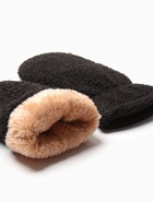 Варежки меховые женские MINAKU 25 см чёрные - фото 23257168