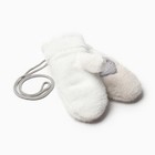 Варежки женские на иск.меху MINAKU Love 24 см молочный - фото 22557330
