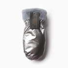 Варежки женские на иск.меху MINAKU Блеск 24 см серый - фото 22557344