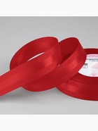 Лента декоративная, репсовая/атласная, 25 мм, 18 ± 1 м, цвет красный - Фото 2