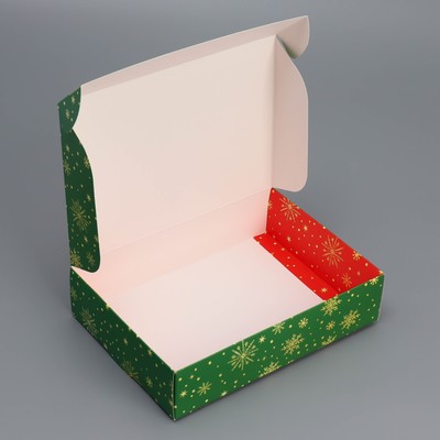 Коробка подарочная новогодняя складная «С Новым годом!», 21×15×5 см