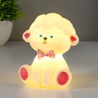 Фигурка светящаяся RISALUX «Бараш», LED-ночник, 1 Вт, 3×LR44, белый, 6×7.5×10 см - Фото 2