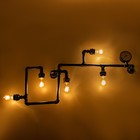 Бра "Крафит" 5хЕ27 40Вт черный 125х10х43см - фото 24254885